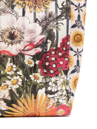 花卉印花手提包