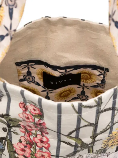 花卉印花手提包