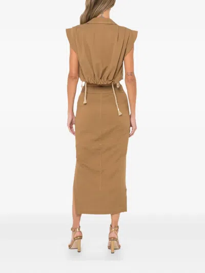 Jbq Reese Midi Skirt In Neutral