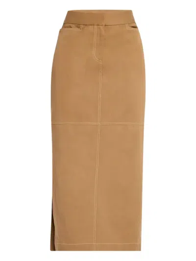 Jbq Reese Midi Skirt In Neutral