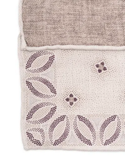 Brunello Cucinelli Geometric-print Pocket Square In Neutral