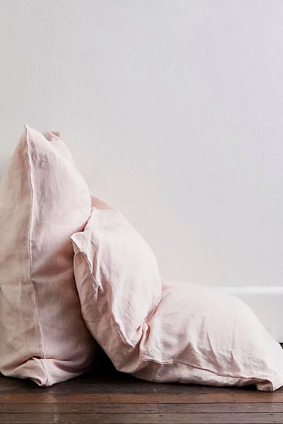 Bed Threads 2-piece French Flax Linen Pillowcase Set In Rosewater At Urban Outfitters In Pink