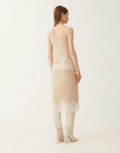 Fabiana Filippi Lace-trimmed Knitted Tank Top