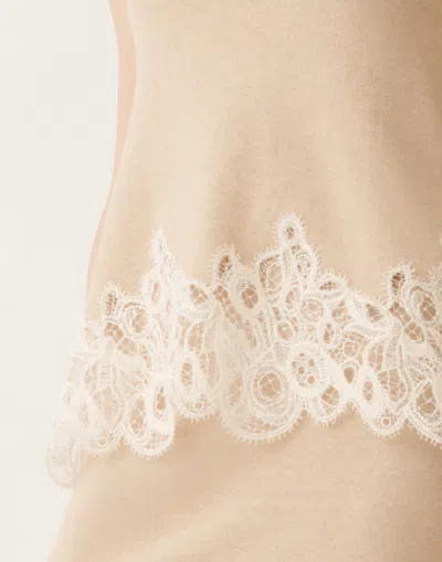 Fabiana Filippi Lace-trimmed Knitted Tank Top