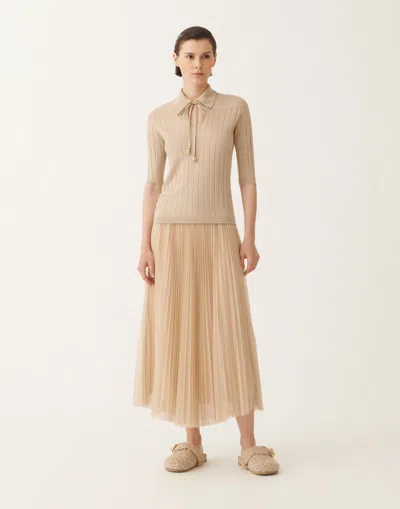 Fabiana Filippi Ribbed-knit Polo Neck Top