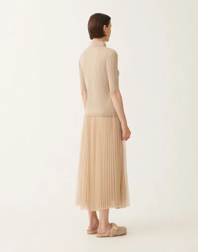 Fabiana Filippi Ribbed-knit Polo Neck Top