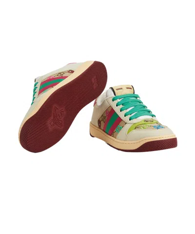 Gucci Screener Trainer In Gg Fabric And Multicolour Details In Multi