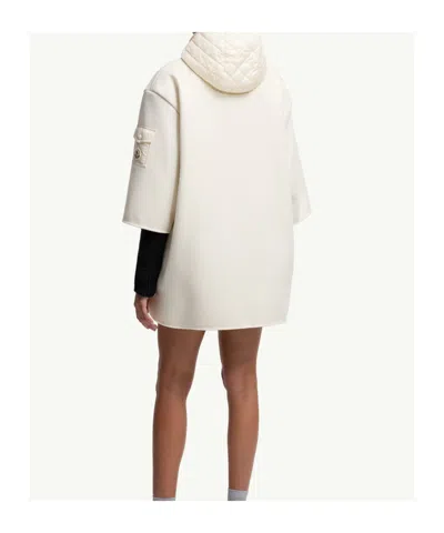 Moncler Virgin Wool Blend Cape In White