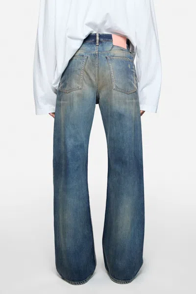 Acne Studios Mens Rocka Straight-leg Denim Jeans Dark Blue