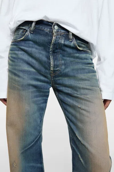 Acne Studios Mens Rocka Straight-leg Denim Jeans Dark Blue