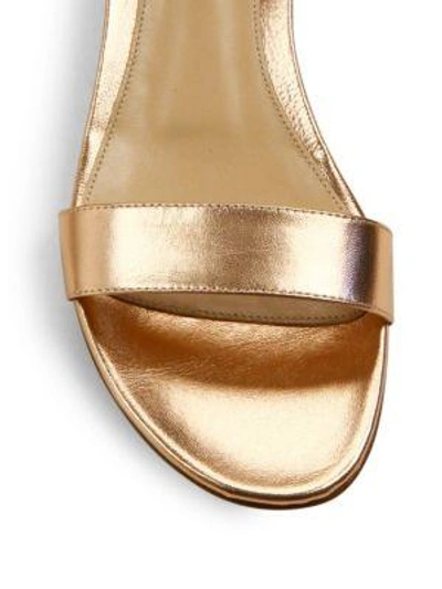 Shop Gianvito Rossi Metallic Leather Ankle-strap Sandals In Gold