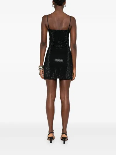 Alexander Wang Mini Dress With Crystals In Black