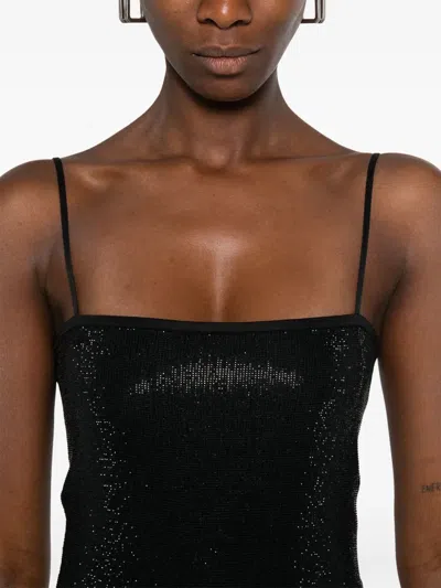 Alexander Wang Mini Dress With Crystals In Black