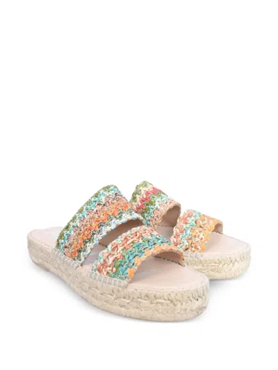 Manebi Braided Strap Espadrille Sandals In Multi
