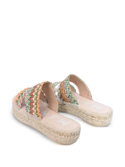 Manebi Braided Strap Espadrille Sandals In Multi