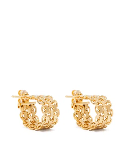 Wouters & Hendrix Stud Earrings With Falling Chained Hoops
