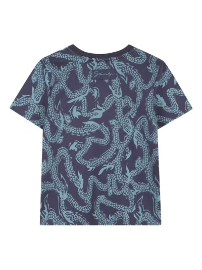 Givenchy Graphic-print T-shirt In Blue
