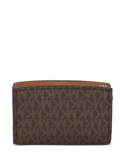 Michael Michael Kors Monogram Wallet In Brown