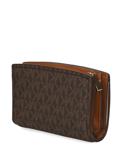 Michael Michael Kors Monogram Wallet In Brown