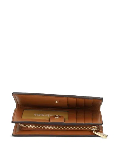 Michael Michael Kors Monogram Wallet In Brown