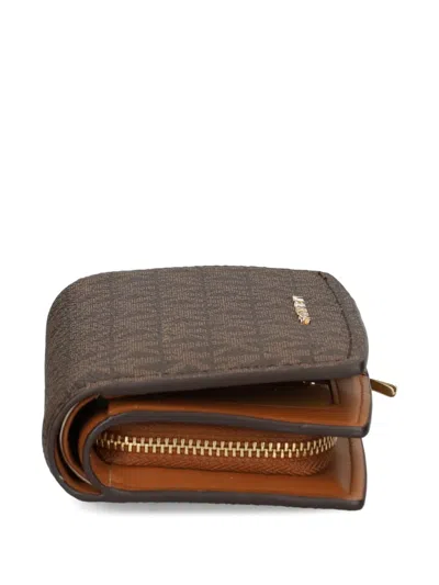 Michael Michael Kors Monogram Wallet In Brown