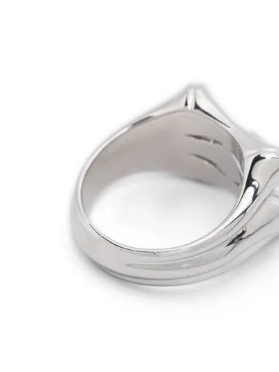 Eddie Borgo Bambu Signet Ring In Gray
