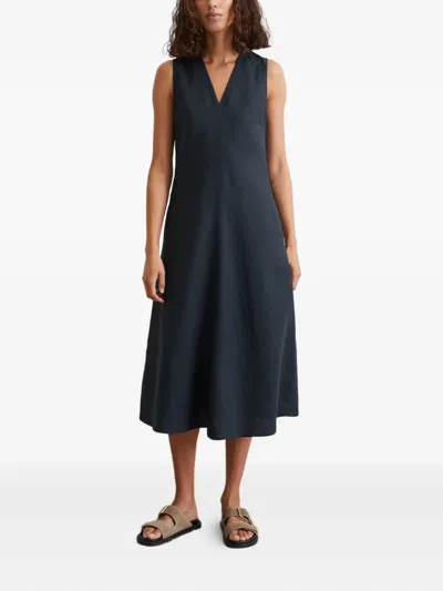 Marc O'polo V-neck Sleeveless Dress In Blue