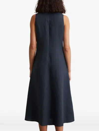 Marc O'polo V-neck Sleeveless Dress In Blue