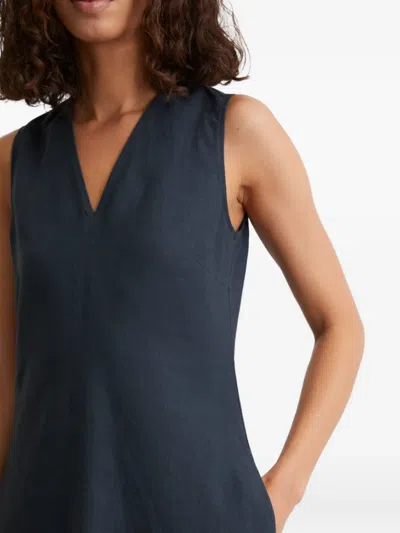 Marc O'polo V-neck Sleeveless Dress In Blue