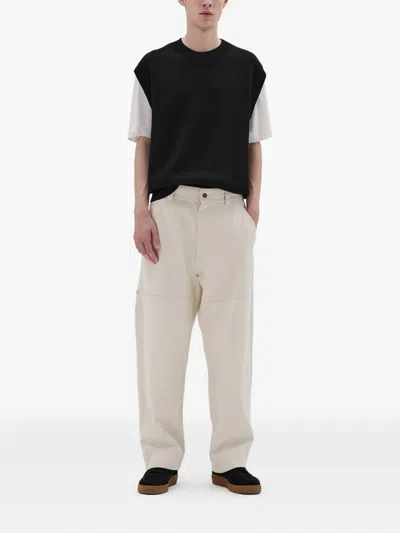 Margaret Howell Cotton Trousers In White