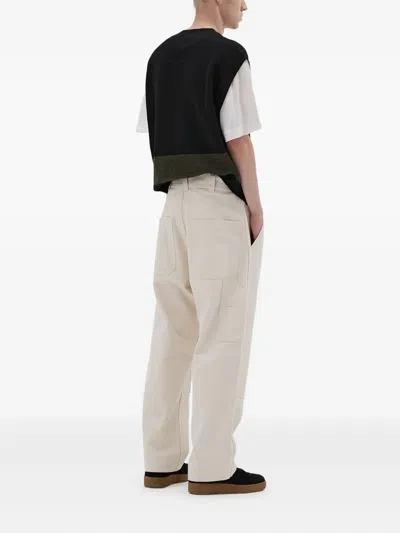 Margaret Howell Cotton Trousers In White