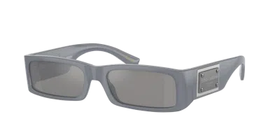Dolce & Gabbana Rectangle Frame Sunglasses In Gray