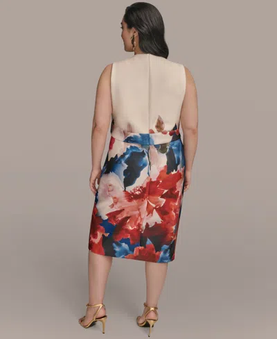 Donna Karan Plus Size Printed Sheath Dress In Multi