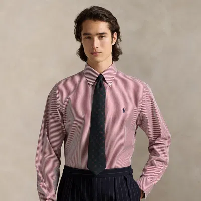 Ralph Lauren Custom Fit Striped Poplin Shirt In Multi