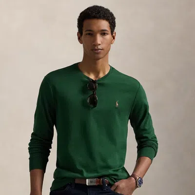 Ralph Lauren Classic Fit Soft Cotton Crewneck T-shirt In Green