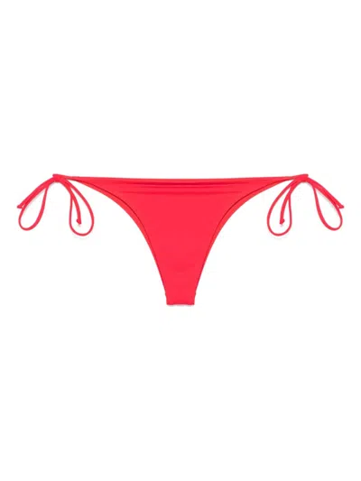 Mc2 Saint Barth Red Basic Bikini Bottoms In Red