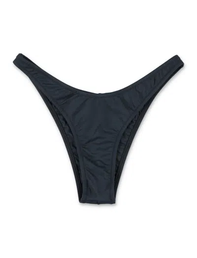 Reina Olga Brigitte Mid Rise Bikini Bottom With Adjustable Straps In Blue