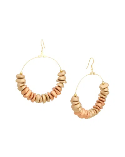 Kenneth Jay Lane Plated Hoop Earrings In Gold