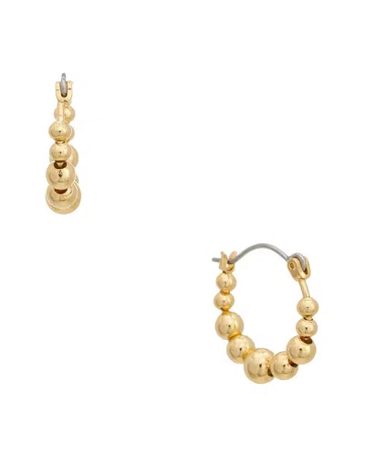 Kenneth Jay Lane Plated Hoop Earrings In Gold