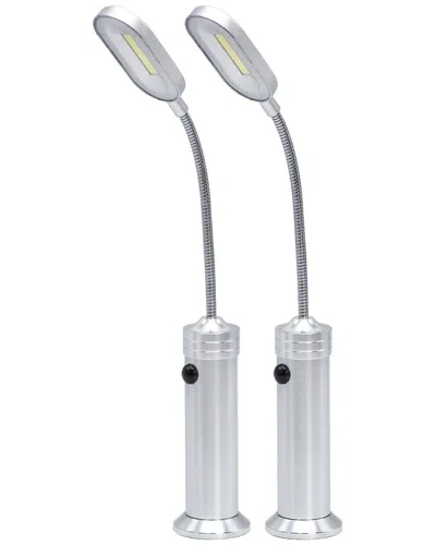 Sorbus Led Magnetic Base Light With Gooseneck In Metallic