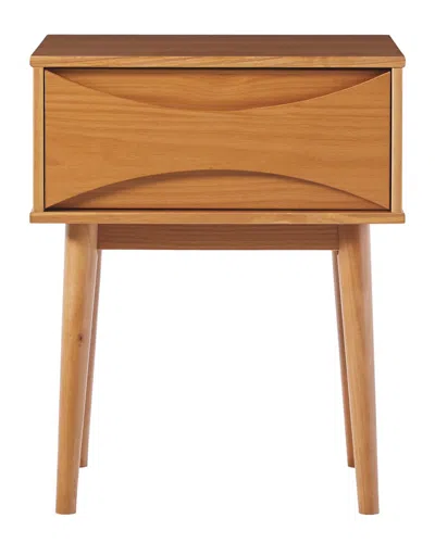 Walker Edison 20in Atticus Solid Wood 1-drawer Nightstand In Brown