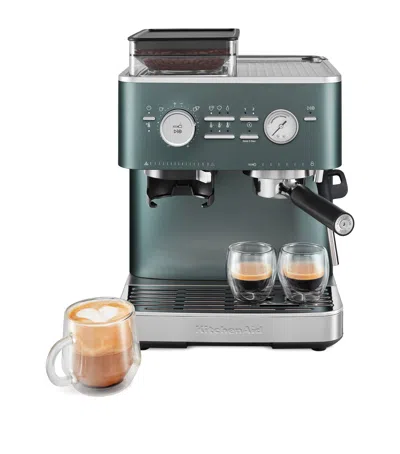 Kitchenaid Semi Automatic Espresso Machine With Burr Grinder In Green