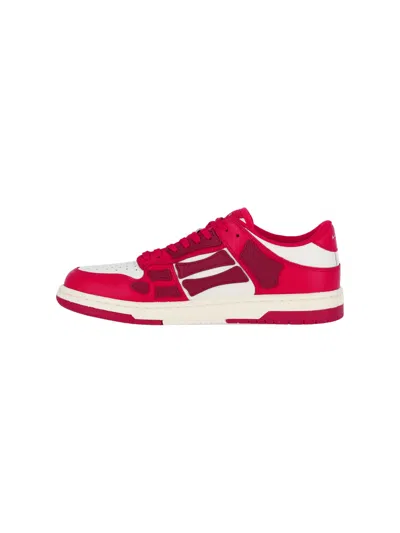 Amiri Low Top Sneakers Contrast Panels In Red