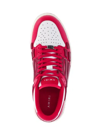 Amiri Low Top Sneakers Contrast Panels In Red