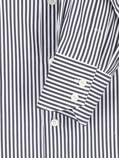 Tom Ford Striped Pattern Button-down Collar Long Sleeves Shirt In Multi