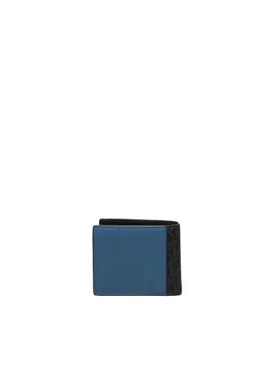 Michael Michael Kors Michael Kors Logo Lettering Bi-fold Wallet In Blue