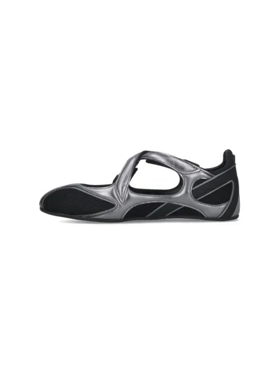 Attico Flat Shoes Blacks And Greys In Black
