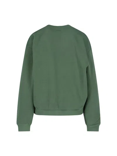 Frame Ritz Crew Neck Sweatshirt In Green