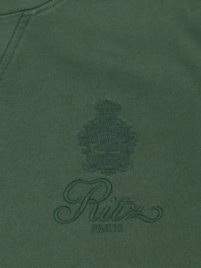 Frame Ritz Crew Neck Sweatshirt In Green