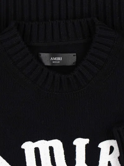 Amiri Hollywood Sweater With Embroidery In Black